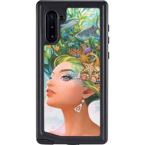 Mermaid with Sea Stars in Her Hair by Ivy Dolamore Galaxy Cases